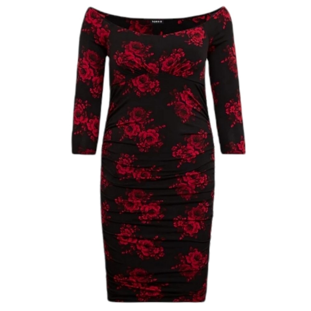 Torrid Floral Bodycon Dress Size 1X